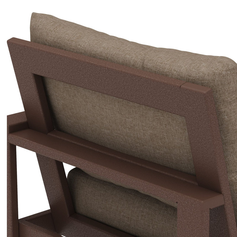 POLYWOOD Outdoor Lounge Chair, Spiced Brown Revolution®, Mahogany