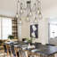 Orchid 8 - Light Black Cluster Pendant