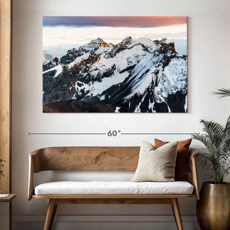 Alvord Snowy Mountain Peaks, H 34 po x l 51 po
