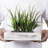Artificial Green Grass Plants in Wood Planter Pot