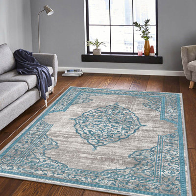 Elegant Hall Carpet, 31.5 x 78.7 inches | 100% Polyester, 0.4 inch Pile Height | Antibacterial, Non-Slip PVC Felt Dot Underside | Machine Washable, Durable Woven Design | Perfect for Entryways & Living Spaces