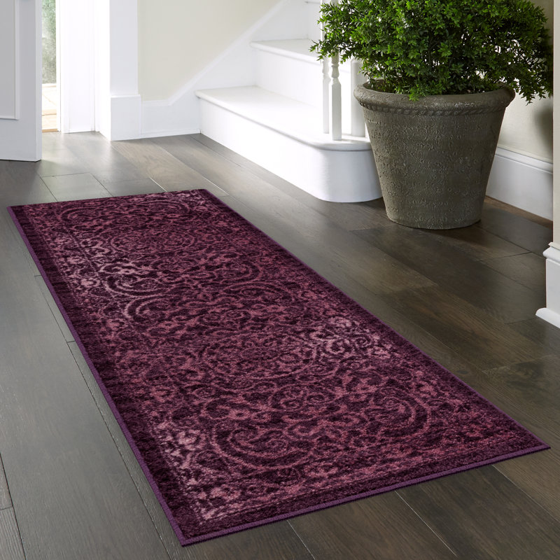 Tapis oriental intense Dreyfuss, Tapis de couloir 2 pi x 6 pi, Violet