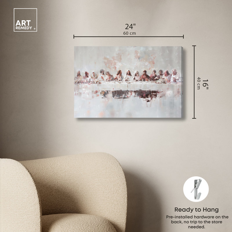 Art Remedy Dreamy Supper, impression sur toile, art mural, H 16 po x l 24 po, Toile non encadrée