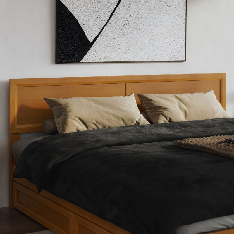 Avaleen Wood Headboard, King, Light Toffee