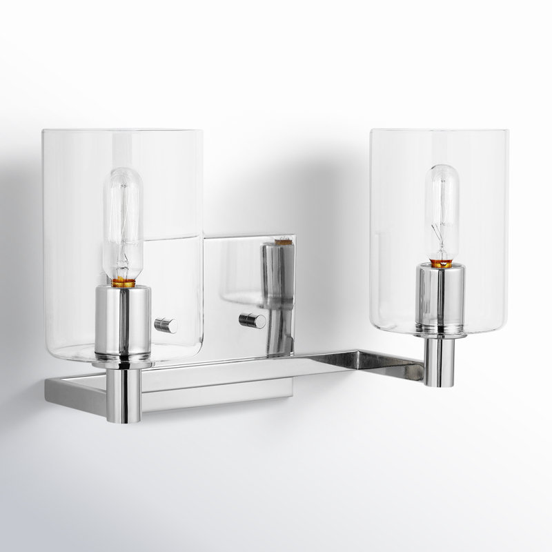 Éclairage pour salle de bain à intensité variable 2 lumières Haines, Chrome chrome