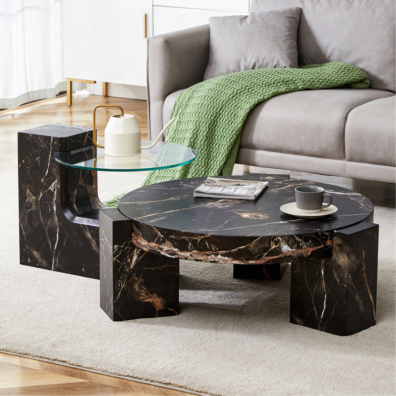La table basse à deux étages détachable, le design élégant est plus précieux, et la conception détachable peut rendre l'utilisation de l'espace plus flexible et adapté à diverses scènes.