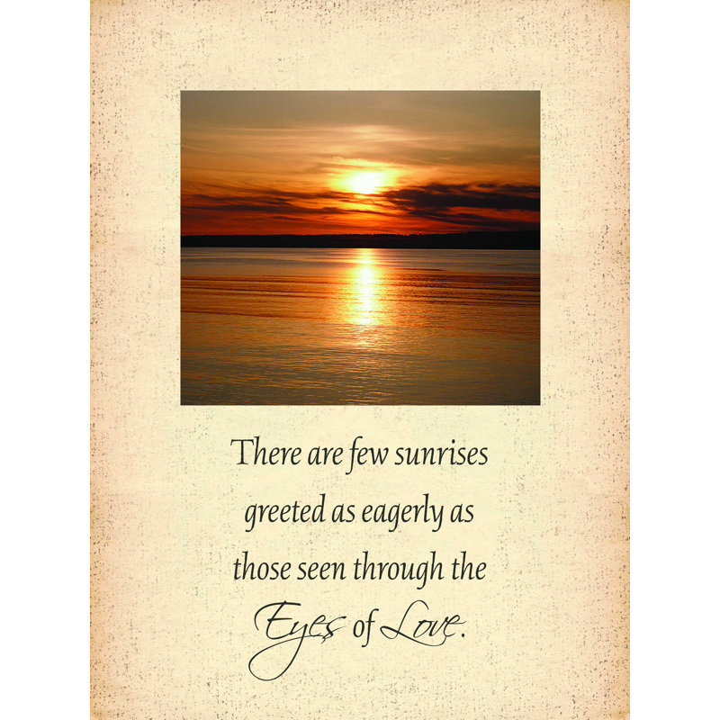 Sunrise Eyes of Love - impression sur toile tendue, L 36 po x H 48 po