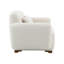 Fauteuil d'appoint Darius Beige Boucle avec 1 coussin décoratif