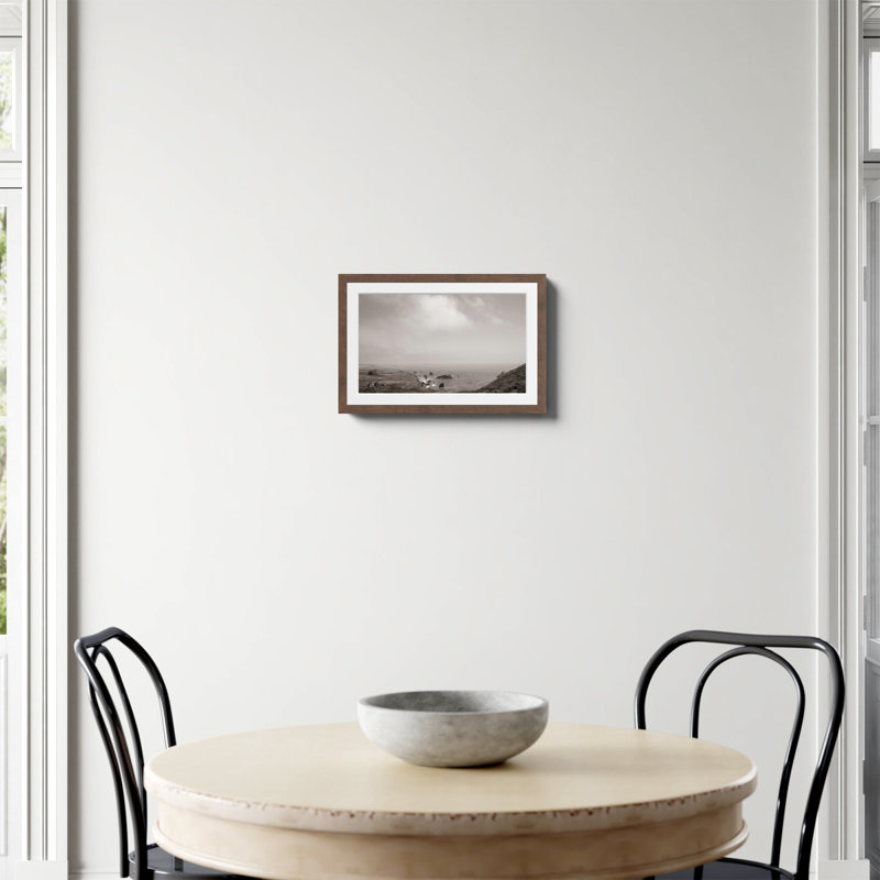 «When Sea Becomes Sky» par Nathan Larson, Papier avec cadre photo noyer, Oui, H 12 po x l 18 po