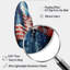 Nadeau - drapeau États-Unis, forme incurvée, art mural en métal-110469496