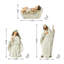 Ensemble de 12 figurines de crèche surdimensionnées en résine ivoire