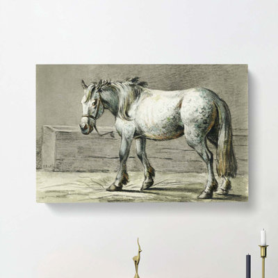 Horse in the Stable by Jean Bernard - Wrapped Canvas