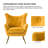 Avianna 29.25'' Wide Tufted Velvet Wingback Chair-1150443707