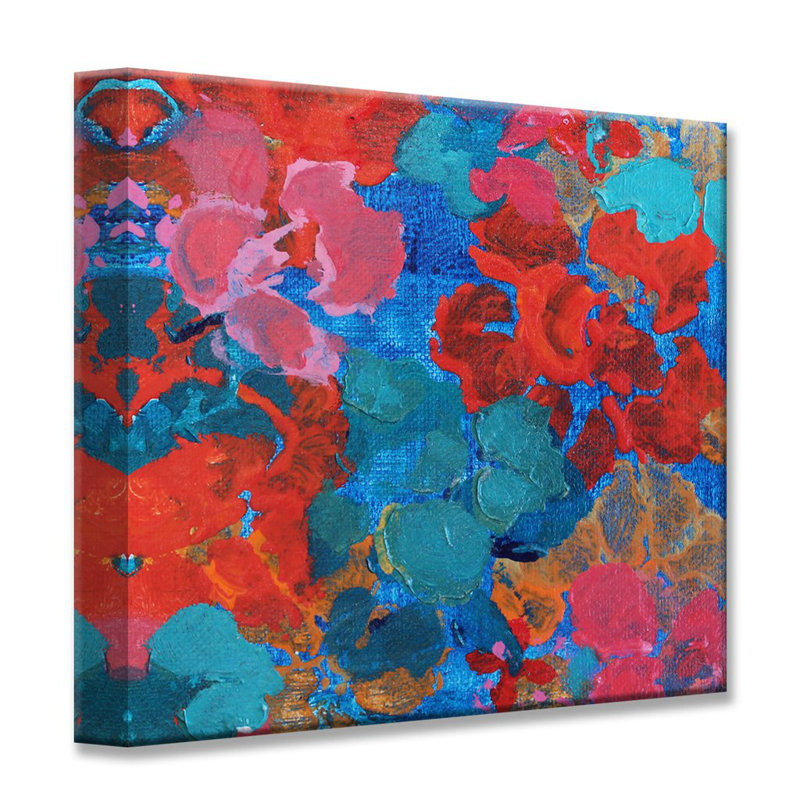 «Flowers in the Pool», reproduction sur toile tendue, H 12 po x l 12 po x P 1,5 po