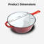 Cocotte double en fonte émaillée HomeVSS de 6,5 litres avec couvercle et double poignée – Ustensiles de cuisine 2 en 1-135266394