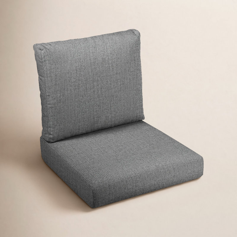 Barbro 22.5" Outdoor Seat/Back Cushion, Gray
