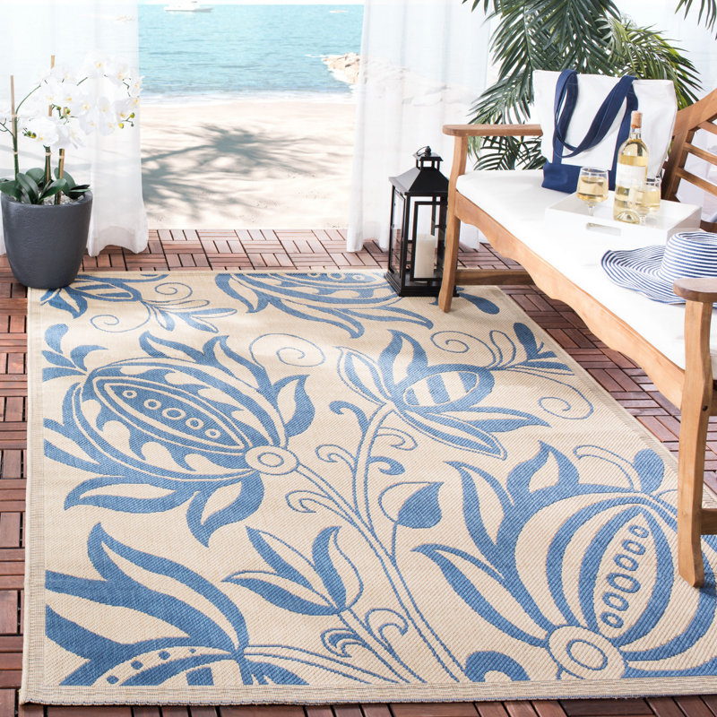 Herefordshire Performance Floral Indoor/Outdoor Area Rug, Rectangle 9' x 12'