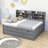 Beckwourth Full Size Wooden Platform Bed with Shelves and 3 Drawers,Twin Size Trundle-354016129