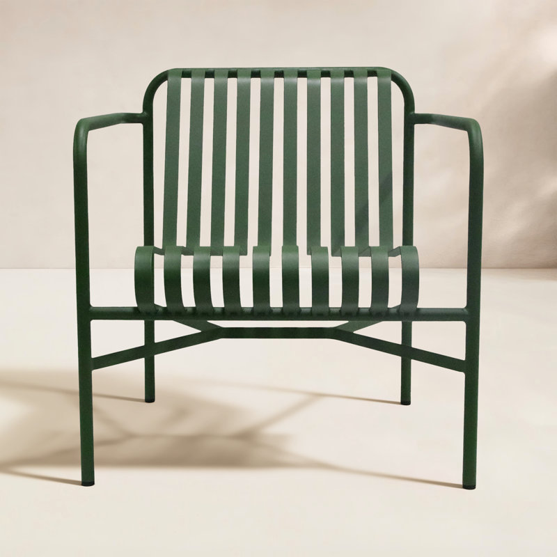 Abra Outdoor Lounge Chair, Dark Green