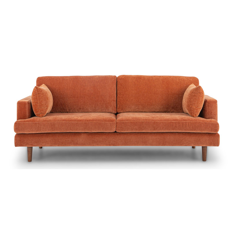 Laguna 83'' Upholstered Sofa, Rust Performance Chenille