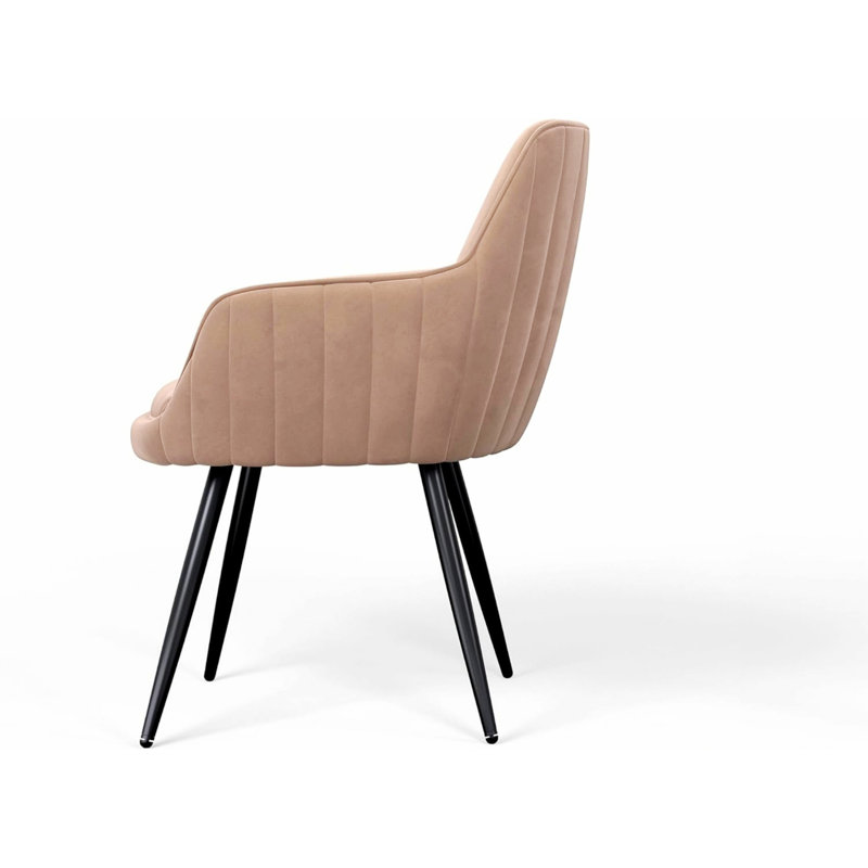 Ensemble de 2 fauteuils rembourrés pour la maison, Brun