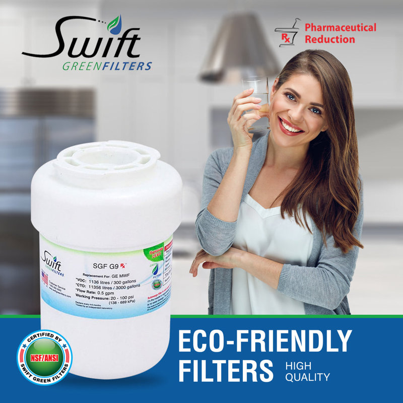SGF-G9 Rx Compatible Pharmaceuticals Refrigerator Water Filter for MWF, MWFA, WF-287,WF287, 469991.