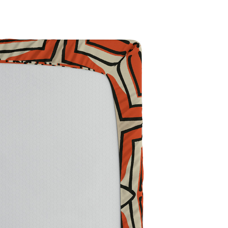Microfiber Geometric Fitted Sheet, Full Fitted Sheet