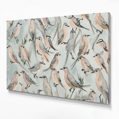 Oiseaux, art mural sur toile, mésange à longue queue