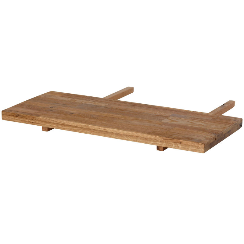 Betty Solid Wood Table Top, Smoked Oak, 4cm H x 100cm W x 40cm D
