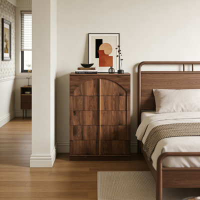 Commode à 5 tiroirs l 31,3 po Modern, commode en bois pour chambre