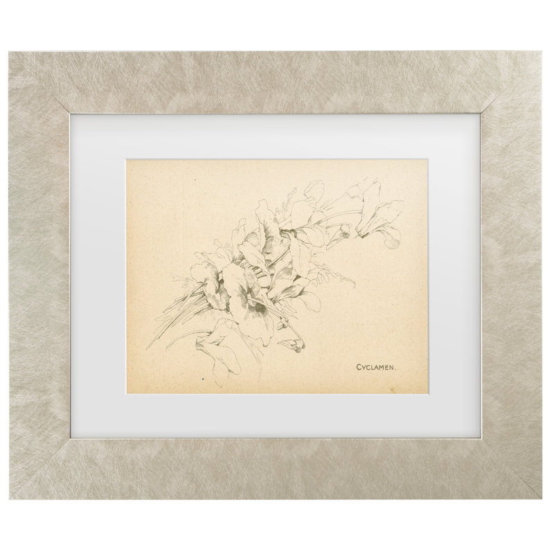 Cyclamen par Art Licensing Studio, H 19,5 po x l 23,5 po x P 0,625 po, Champagne