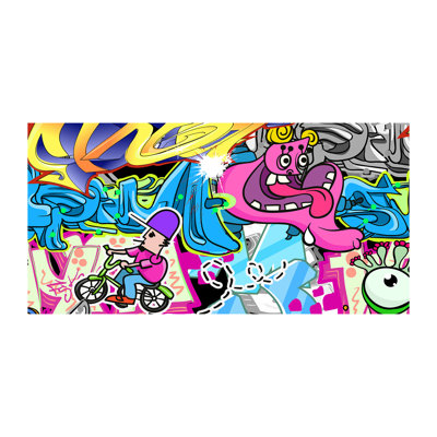 Graffiti 1 Piece Wrapped Canvas Wall Art