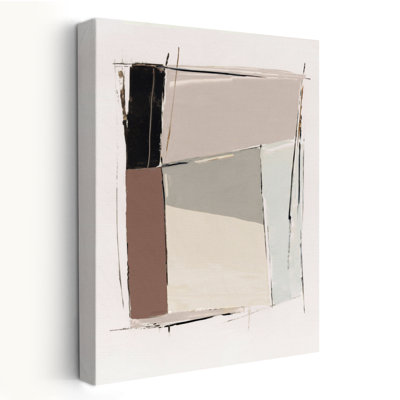 Structured Balance I Minimalist; Modern Abstract Modern Geometric Shape