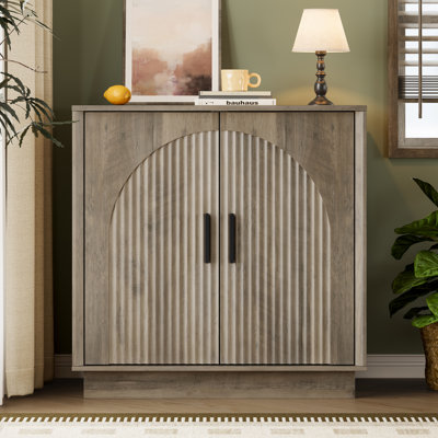 31.5"W Sideboard Buffet Cabinet With Arched Doors,Adjustable Shelves