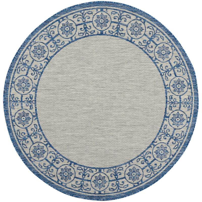 Lehoux Indoor / Outdoor Rug, Round 5'3"
