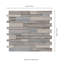 Carrelage mural mosaïque en verre et métal 12 po x 12 po Belfort Taupe