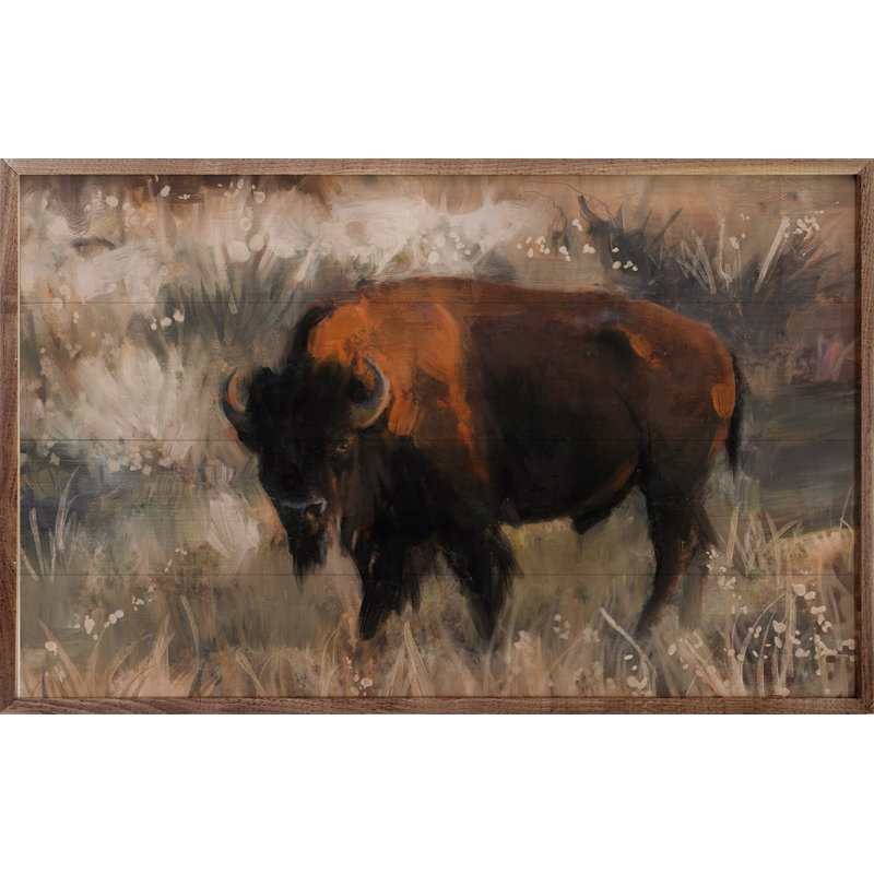 «Bison Range» par Nina Blue sur bois