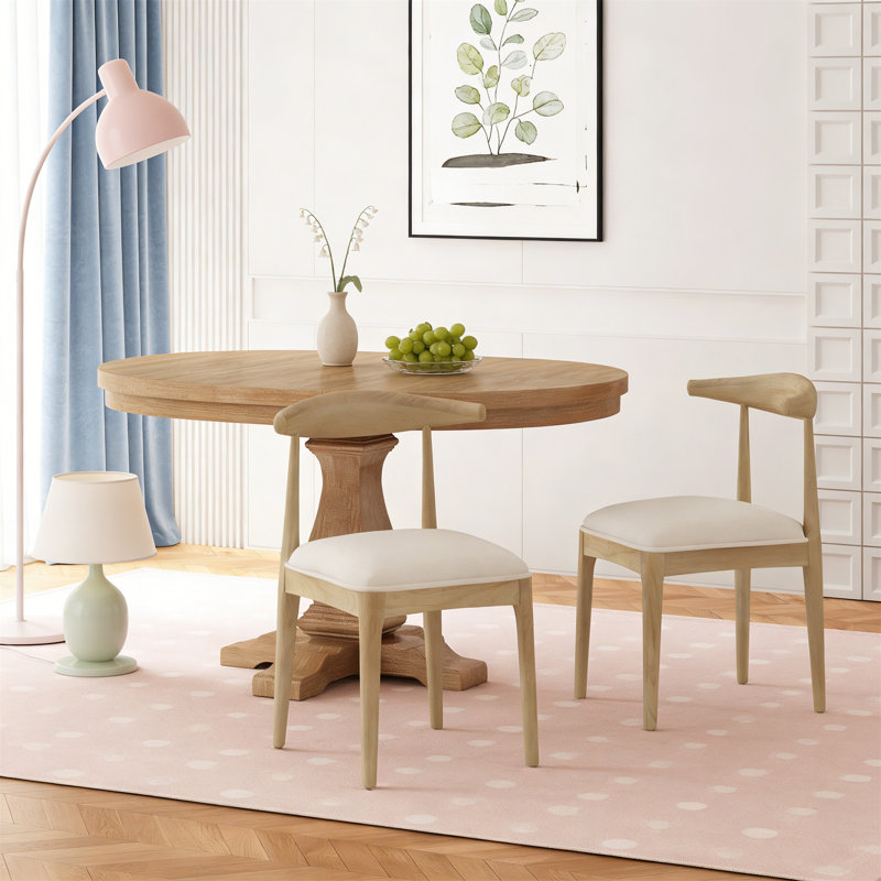 Chaise de salle à manger, Naturel, Beige