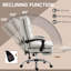Fauteuil de bureau en microfibre à massage, fauteuil inclinable chauffant avec repose-pieds-132213390