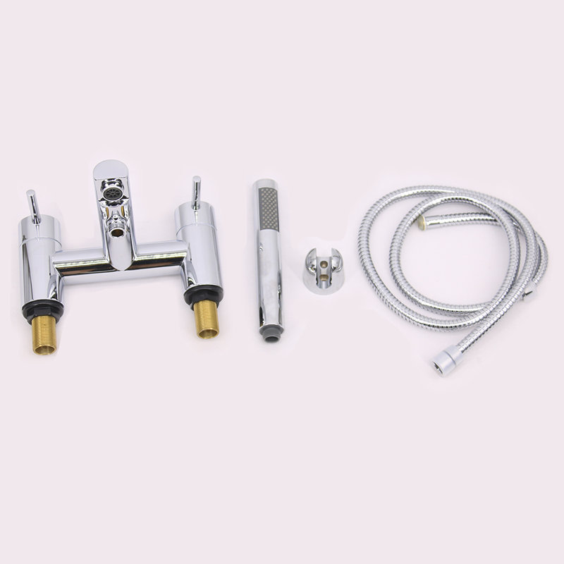 Laflamme 2 Handle Deck Roman Tub Faucet Bath Filler with Diverter