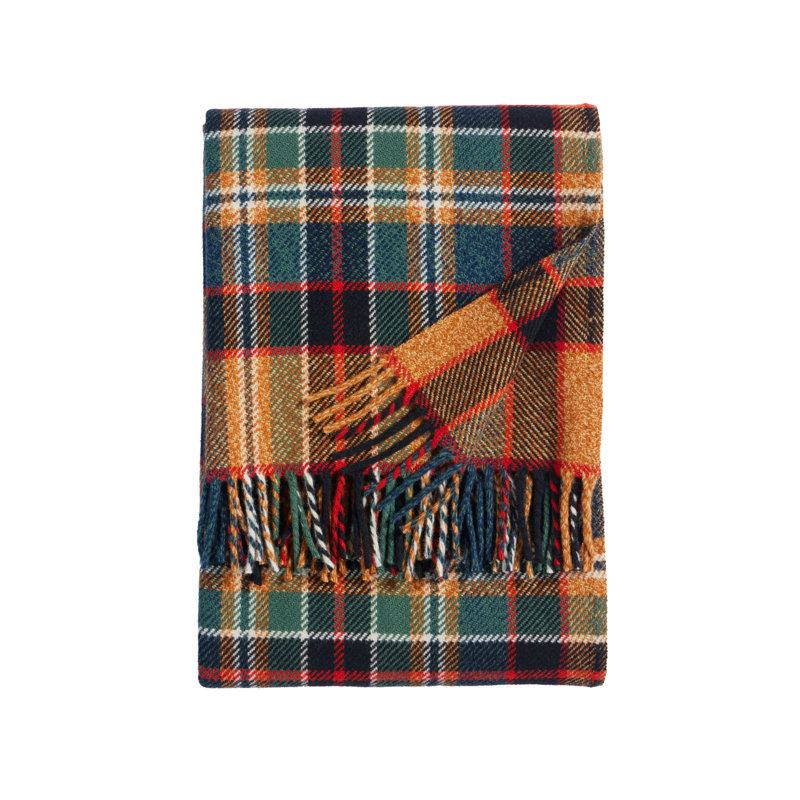 Pendleton Hickory Fireside Throw, Gold/Green Plaid