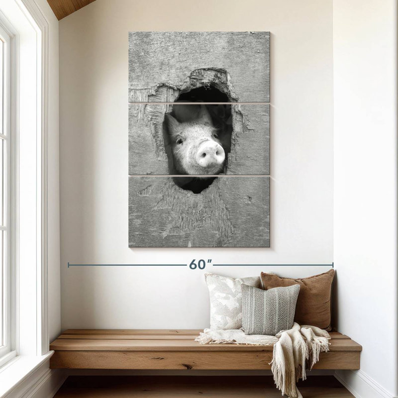 Brampt Peeking Pig, 50" H x 32" W