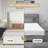 Bed Frame with 56" Tall Headboard, Boucle Upholstered Platform Bed with Nailhead Trim, Soft Fabric, No Box Spring Needed, Easy Assembly-1409323672-1409323678