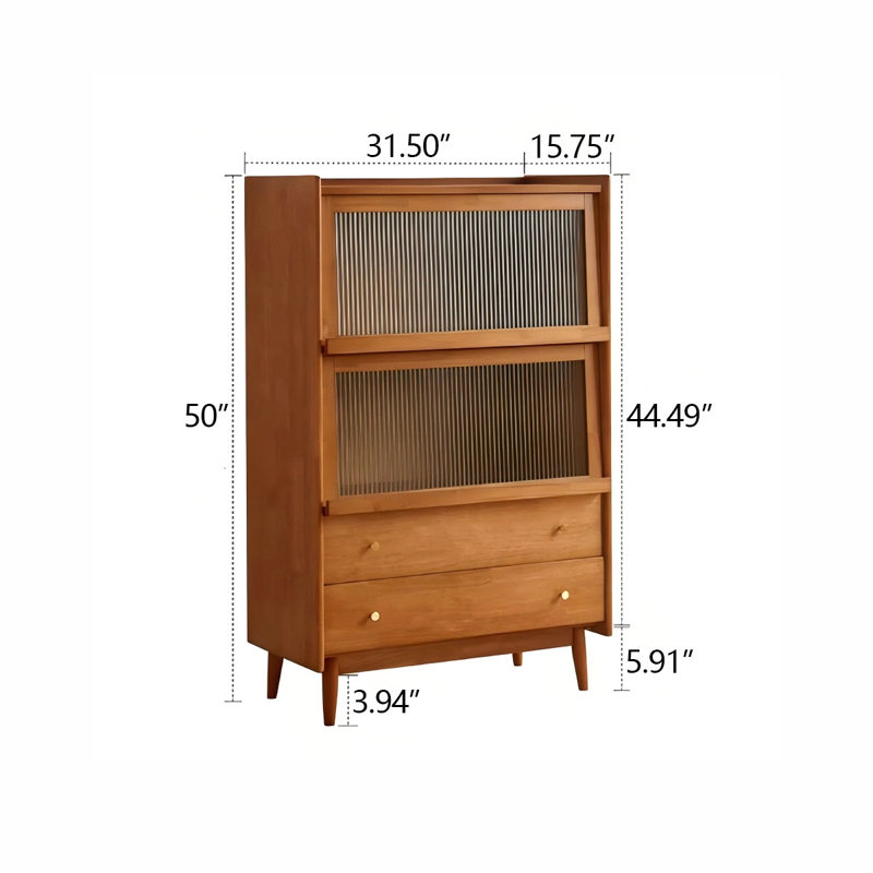 Bibliothèque en bois massif 31,5 "
