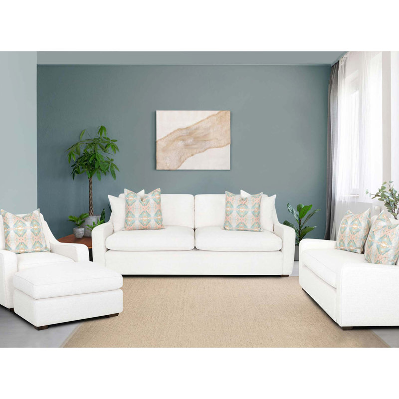 Repose-pieds Franchell, Mélange de polyester blanc