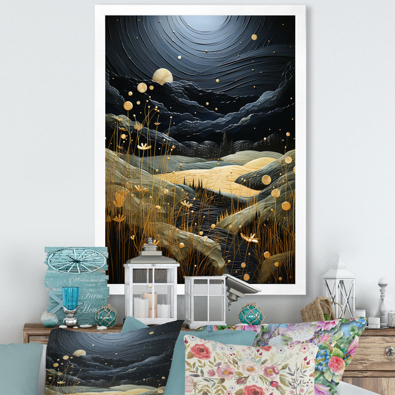 Knestaut Green Storms Dark Drama II, reproduction d'art sur toile, H 32 po x l 16 po x P 1 po, Cadre photo blanc
