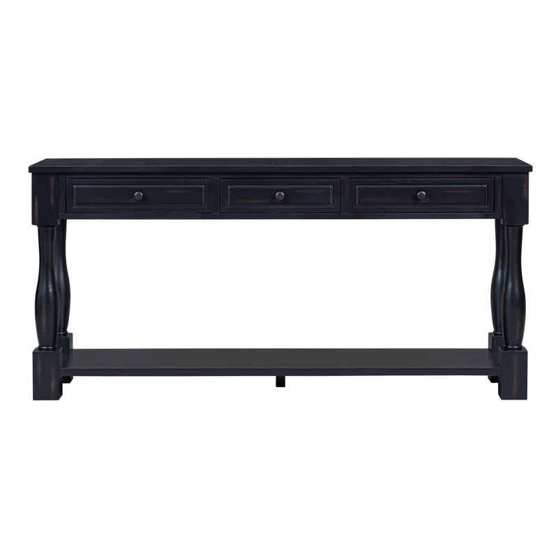 Cervantez Console Table Long Console Table with Drawers and Shelf,entryway table,sofa table, Espresso