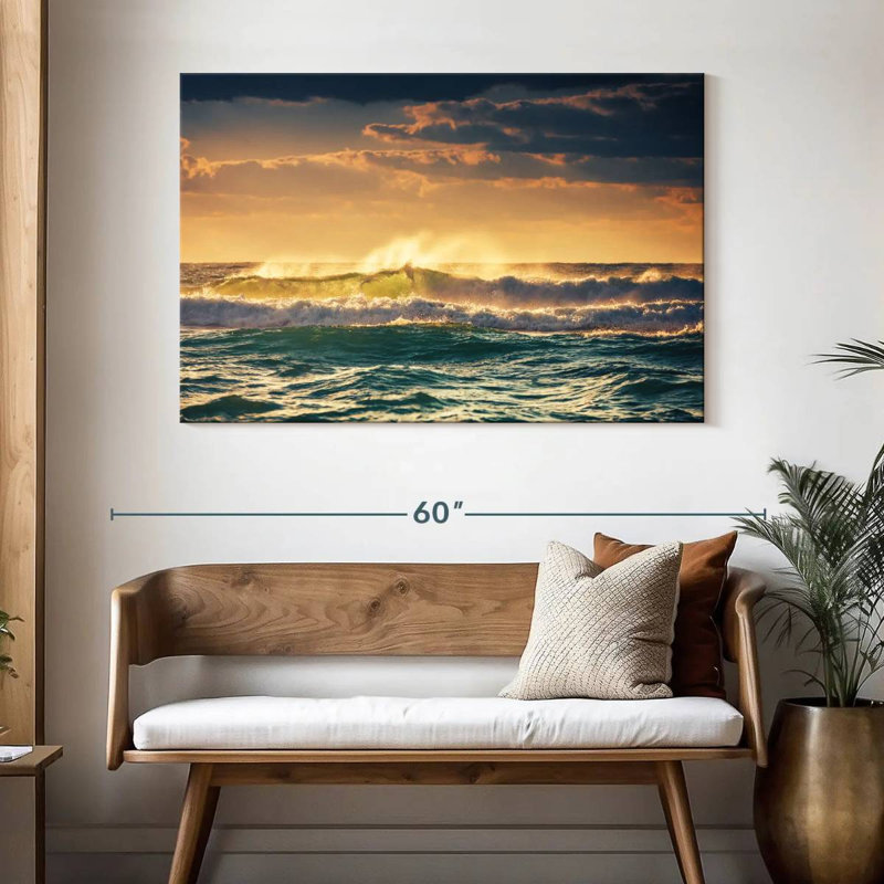 Gillard Sunrise Ocean Wave, H 32 po x l 48 po
