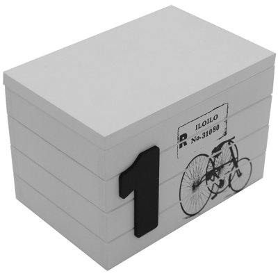 Boîte de rangement pour bicyclette en bois manufacturé