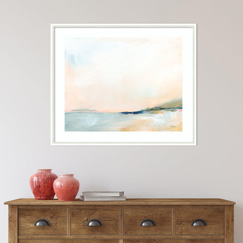 «Open Sky over Water» par Sue Schlabach - impression encadrée, Blanc, L 33 po x H 28 po